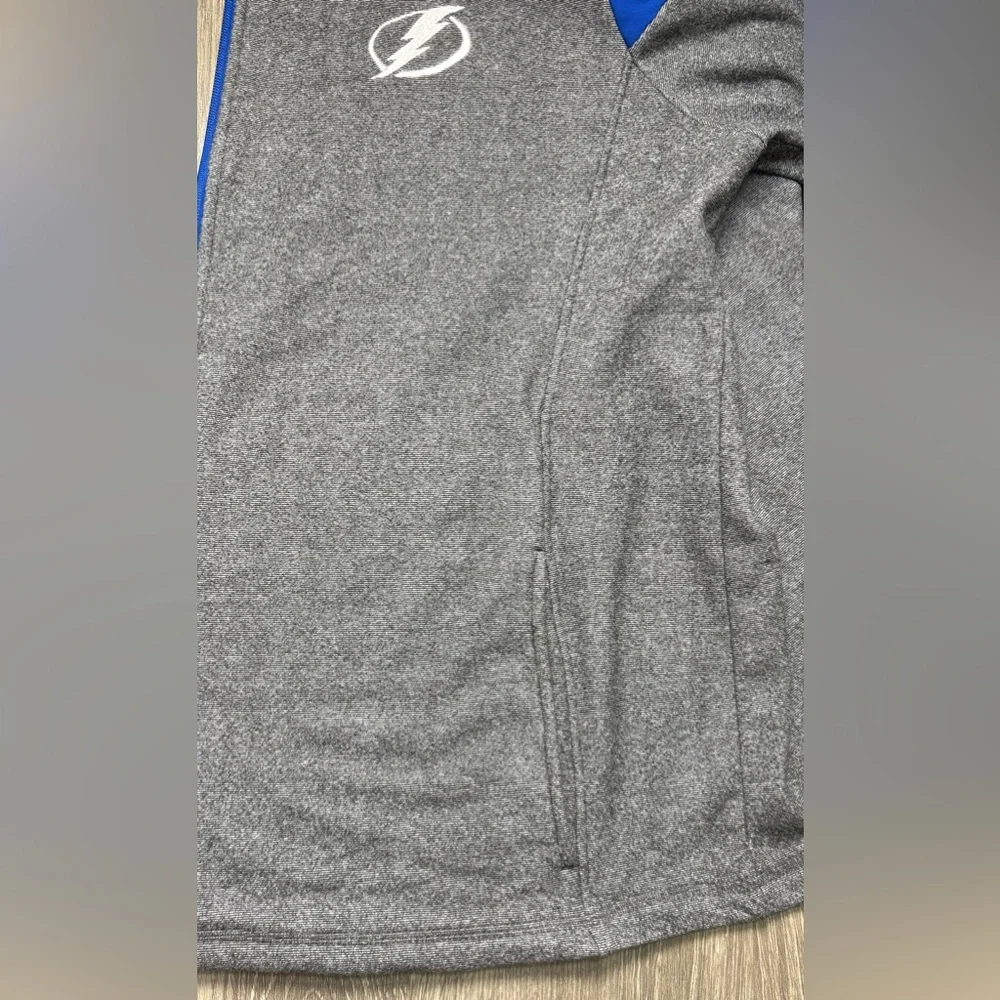 NHL Tampa Bay Lightning Hockey (EUC) Full Zip Fleece Embroidered Jacket Size 2XL